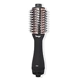 L'ANGE HAIR Le Volume 2-in-1 Titanium Blow Dryer Brush | Hot Air Brush in One with Oval Barrel | Hair Styler for Smooth, Frizz-Free Results for All Hair Types (Black - 60 mm)