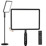 LASTAR Light Therapy Lamp, 12000LUX Therapy Light Full Spectrum Sun Lamp,Remote Control/4 Color Temperature/5 Brightness/4 Timer/3 Height Floor Sunlight Therapy Lamp