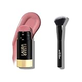 LAURA GELLER NEW YORK Serum Blush Cheek Tint, Practical Pink + Angled Blush Brush