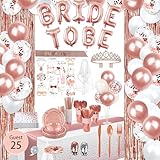 LFSTGN 274 Pcs Rose Gold Bridal Shower Decorations, Bachelorette Party Decorations Favors - 