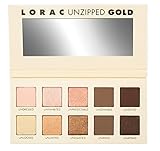 LORAC Unzipped Matte & Glitter Eyeshadow Palette, Gold | Cruelty Free, Gluten Free, Vegan