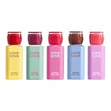 LOVB LOVB Pudding Glow Korean Lip Tint 5EA SET | Long-Lasting Lip Gloss Tint for Glowy | Moisturizing | High Pigmented | Non-Sticky Glossy Lip Stain 0.14 Oz*5