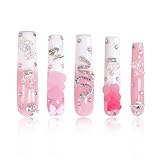 LOVFUL Press on Nails Marshmallo Gummy Bear Square | Luxury Diamond Pink Cotton Candy Nails| Pink Nails| Square Nails | Square Long 2.2 in | H26 (L)