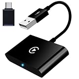 LXJADAP Carplay Wireless Adapter,Wireless CarPlay Adapter/Dongle,Plug & Play 5.8GHz WiFi Online Update,Low Latency,Easy to Install…