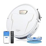 Laresar Clean Robot Vacuum and Mop Combo, 4000Pa Strong Suction, Robotic Vacuum Cleaner with Auto Carpet Boost, Self-Charging, App&Remote&Voice Control, Super-Slim, Ideal for Pet Hair