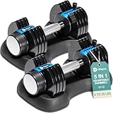Lifepro Adjustable Dumbbells Set/Single - 15lb 43lb 55lb 90lb 25 lb Dumbbell Sets with Rack - Quick Adjust, Secure Grip weights dumbbells set - Compact Hand Weights for Women/Men at Home Gym