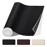 Lifeshoon Leather Repair Patch, 35X79 inch Breathable Perforated Self Adhesive Leather Repair Tape, Large Leather Repair Kits for Couch, Furniture, Sofa, Car Seat, Office Chairs （Black, 35X79 inch）