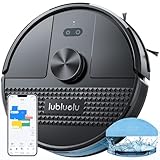 Lubluelu 3 in 1 Robot Vacuum and Mop Combo,4500Pa Robot Vacuum with Mapping,LiDAR Navigation,5 Maps,24 No-Go Zones, WiFi/App/Alexa,Self-Charging,Vacuum Robot for Pet Hair,Carpet,Hard Floor,Black