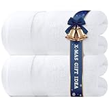 Luxury Soft Bath Sheet Towels - 650 GSM Cotton Luxury Bath Towels Extra Large 35x70 | Highly Absorbent and Quick Dry | Hotel Quality Extra Large Bath Towels Oversized, White, 2 Pack