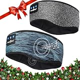 MUSICOZY Bluetooth Headband Sleep Headphones Headband Headphones Sports Wireless Music Earphones Eye Mask Earbuds for Workout Running Travel Yoga Mom Women Cool Gadgets Unique Gifts