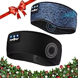 MUSICOZY Sleep Headphones Bluetooth Headband Wireless Music Headband Headphones, Earbuds IPX6 Waterproof for Side Sleepers Women Men Workout Running Insomnia Travel Yoga Cool Gadgets Unique Gift 2 Pcs