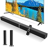 MZEIBO TV Sound Bar, Sound Bars for Smart TV, Bluetooth 5.0 Soundbar 60W 32Inch Detachable Soundbars with ARC/Optical/AUX Connection, TV Speakers Soundbar for Home Theater Audio