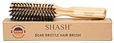 Made in Germany - SHASH + KELLER BÜERSTENFABRIK 100% First Cut Boar Bristle Hair Brush, Suitable For Thin To Normal Hair - Naturally Conditions Hair, Improves Texture, Exfoliates, and Stimulates