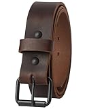 Main Street Forge American Made Men's Belt | Mens Belts Casual | Brown Leather Belt Men Size 36