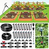 Maotong 240FT Drip Irrigation System Kit New Quick-Connect, Automatic Garden Watering Misting System for Greenhouse, Yard, Lawn, Plant with 1/2 inch Hose 1/4 inch Distribution Tubing and Accessories