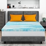 Mattress Topper Full, 3 Inch Gel Memory Foam Bed Topper for Full Size Bed, CertiPUR-US Certified, Blue
