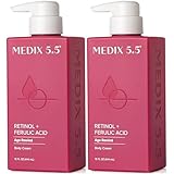 Medix 5.5 Retinol Body Lotion Firming Moisturizer | Crepey Skin Care Treatment | Retinol Body Cream | Anti Aging Retinol Cream For Women Targets Look Of Crepe Skin, Wrinkles, & Sagging Skin, 2-Pack