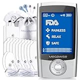 MegaWise 48 Modes（24 * 2）with 14 Premium Pads EMS TENS Unit, Muscle Stimulator for Back Pain Relief Therapy,Dual Chanel for Home use, Gift for Mum and dad