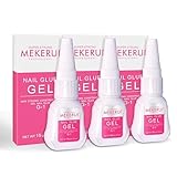 Mekerui Super Strong Nail Glue Gel (15g) for Press on Nails,Drip and Clog Proof,7S Quickly Dry Without UV Light,Long-Lasting 30+Days,Waterproof Beauty Secret Professional Salon Quality (3)