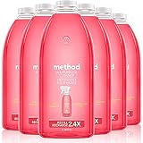 Method All-Purpose Cleaner Refill, Pink Grapefruit, Plant-Based and Biodegradable Formula Perfect for Most Counters, Tiles, Stone, and More, 68 Fl Oz bottles, (Pack of 6)