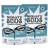 Molly's Suds Original Laundry Detergent Powder | Clean Laundry Detergent Powder for Sensitive Skin | Simple, Effective Ingredients, Stain Fighting | 240 Loads (Unscented)