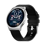Motorola Moto Watch 120 - Premium Smartwatch for Men with AMOLED Display, 10-Day Battery, Heart Rate & SpO2 Tracking, Fitness & Health Monitoring, Compatible with Android and iPhone - Silver