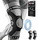 NEENCA 2 Pack Knee Braces for Knee Pain, Compression Knee Sleeves with Patella Gel Pad & Side Stabilizers, Knee Support for Meniscus Tear, Arthritis, Joint Pain, ACL, Runner, Workout- FSA/HSA APPROVED