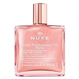 NUXE Huile Prodigieuse Floral Shimmering Multi Purpose Dry Oil for Face, Body & Hair. Luxurious Rose Gold Glow and Deep Hydration, 1.6 fl.oz.