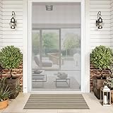 NeatiEase Retractable Screen Doors for Single Door, 36”x 80” Heavy Duty Aluminum Retractable Sliding Mosquito Proof Screen Door for Patio Backyard Kitchen and Bedroom