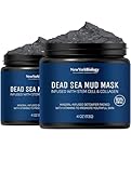 New York Biology Dead Sea Mud Mask for Face and Body with Stem Cell and Collagen - Spa Quality Pore Reducer for Acne, Blackheads and Oily Skin, Natural Skincare - Tightens Skin - 4 oz - Pack of 2