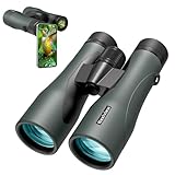 Nexiview 15x52 HD Binoculars for Adults High Powered with Upgraded Phone Adapter - Large & Bright View, Lightweight, IPX7 Waterproof - Binoculars for Hunting Bird Watching Travel