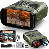 Night Vision Goggles - 4K Night Vision Binoculars with 48MP and 3 Inch Display, 8X Digital Zoom and 7-Level Infrared Black with White, Backlit Buttons, Type-C Fast Charging & Detachable Battery