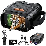 Night Vision Goggles, SKYBASIC Night Vision Binoculars for Adults, 10X Digital Zoom, 2.8'' HD Screen Binoculars Camera can Take Photo and Video with 32GB TF Card, Support Connecting to Computer