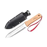 Nisaku NJP651 Hori Weeding & Digging Knife-Hardened HRC58 Edition, Authentic Tomita (Est. 1960) Japanese Stainless Steel, 7.25