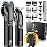 Novah® Professional Hair Clippers for Men, Professional Barber Clippers and Trimmer Set, Mens Cordless Hair Clippers for Barbers Haircut Kit Fade
