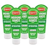 O'Keeffe's Working Hands Hand Cream, Relieves and Repairs Extremely Dry Hands, 3 oz Tube, (Pack of 5)