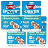O'Keeffe's for Healthy Feet Intensive Moisturizing Foot Mask; Guaranteed Relief for Extremely Dry; Rough Feet; One Pair Single-Use Hydrating Foot Mask Socks; (Pack of 4)