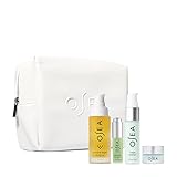 OSEA Bestsellers Discovery Skincare Set - 4-piece Skin Care Set - Vegan Leather Pouch, Body Oil, Face Cleanser, Water Cream, & Hyaluronic Acid Serum - Clean Beauty Travel Set - Ideal for Beauty Gifts