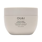 OUAI Thick Hair Mask - Hair Treatment Masque with Almond Oil, Olive Oil, & Hydrolyzed Keratin to Restore Damaged Hair - Phthalate & Paraben Free Hair Masque (8 fl oz)