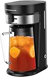 OVENTE 3-Quart Iced Tea and Coffee Maker with Strength Selector & Infuser Chamber - Perfect for Iced Coffee, Latte, Tea, Lemonade, Flavored Water, Black CMT215B