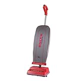 Oreck Commercial Professional Bagged Upright Vacuum Cleaner, for Carpets and Hard Floor, with High-Speed Double Helix Brush Roll, Scatter-Free Cleaning, U2000RB-1, Red/Gray