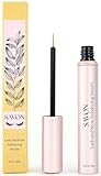 Organic Lash Growth Serum for Thicker, Longer Eyelashes and Eyebrows - with Biotin, Peptides, and Panthenol - Natural and Cruelty Free - USA - Lash and Brow Boost Serum - Eyelash Conditioner