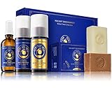 Organic Skin Care Gift Set, Spa Gifts for Women and Men - Lavender Scented Bath and Body Gift Basket with Body oil, Facial Cream, Foot Lotion and 2 Soap Bars with Soap Holder