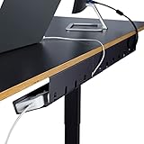 PAMO Cable Management Under Desk for Easy mounting Under-Table I Set of 3 - with 10X Cable Ties I Desk Organizer for Office/Home Office Table Thoughtful Cable Tray Holder