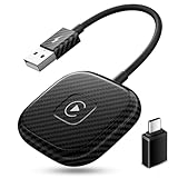 PAUNEZUEL Wireless Carplay Adapter,Carplay Wireless Adapter Converts Wired to Wireless Carplay,2024 Upgraded Car Play Wireless Adapter Plug & Play,for Carplay Cars After 2017 & iOS 10+
