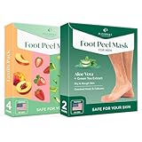 PLANTIFIQUE Foot Peel Mask 4 Pack and Foot Peel Mask for Men 2 pack