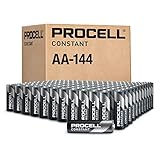 PROCELL Constant AA Long-Lasting Alkaline Batteries (144 Pack) 10-Year Shelf Life, Bulk Value Pack for Consistent Moderate Drain Professional Devices
