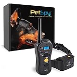 PetSpy Shock Collar for Dogs-Waterproof Dog Shock Collar with Remote Control,Vibration,Electric Shock,Beep-E Collar for Dogs Training,Collar with Remote for Dogs 10-140 LBS
