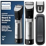 Philips Norelco Series 9000, Ultimate Precision Beard and Hair Trimmer with Beard Sense Technology for an Even Trim, BT9810/40