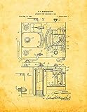 Police Law Enforcement Breathalyzer Patent Print Golden Look (20" x 24") M10503